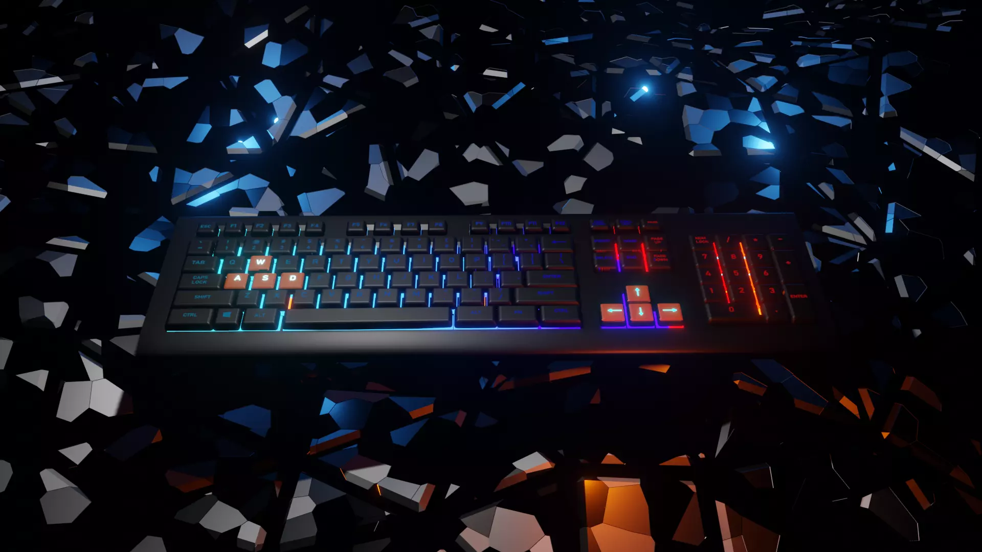 RGB Keyboard 3D model_0