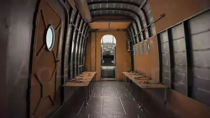 An-2 Antonov Airplane Interior PBR