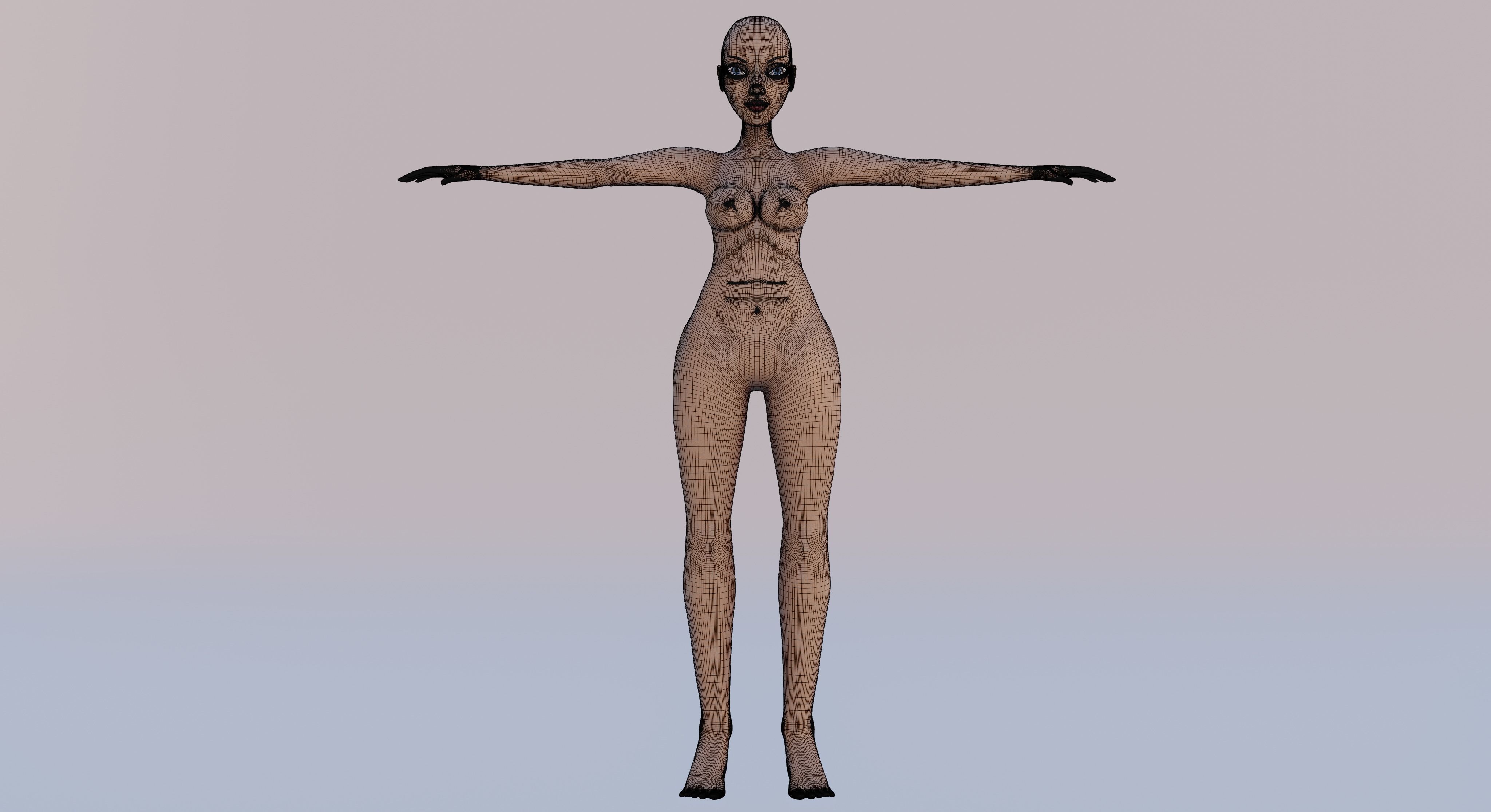Emily woman in dress Free 3D model_9