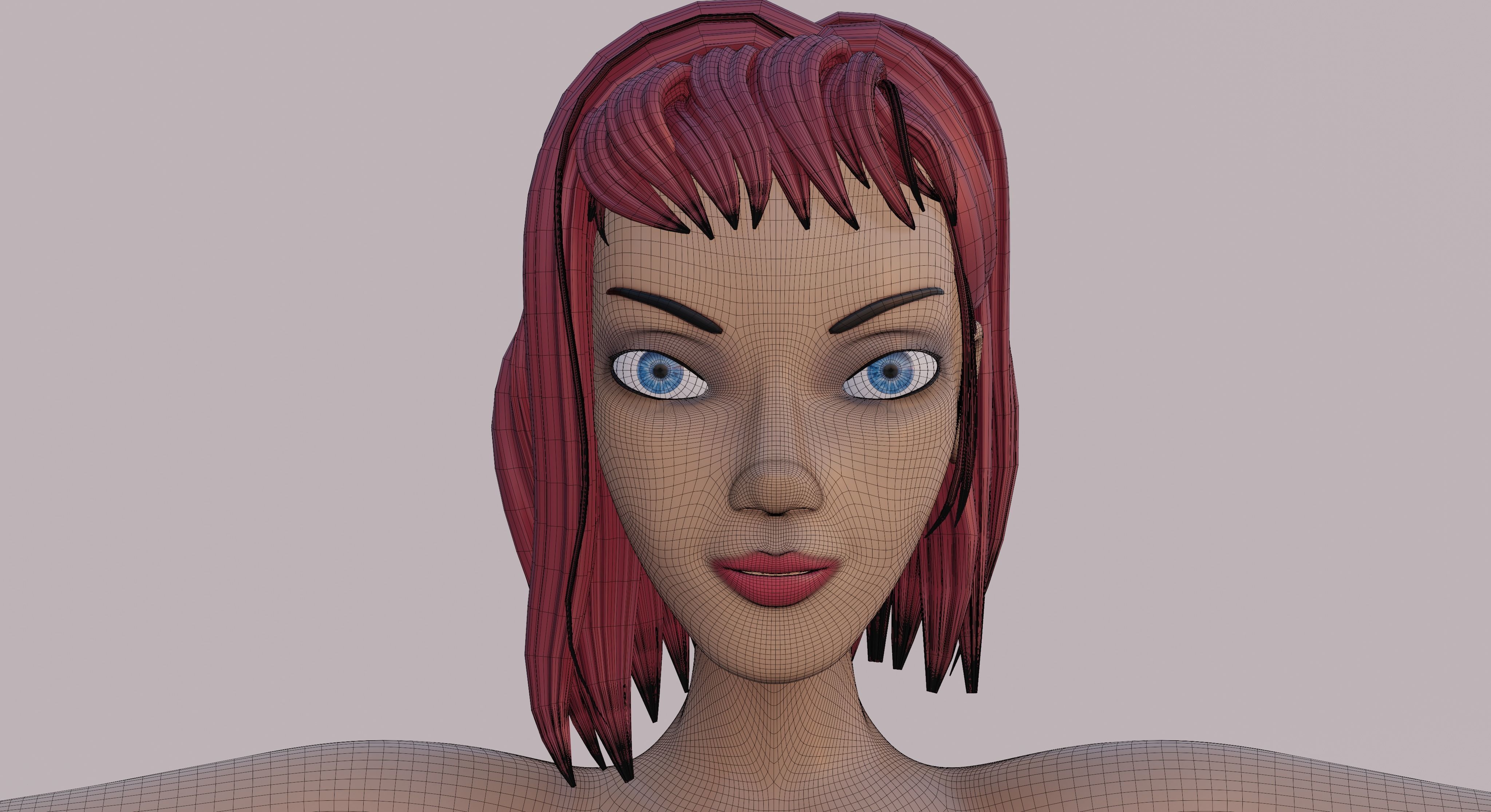 Emily woman in dress Free 3D model_8