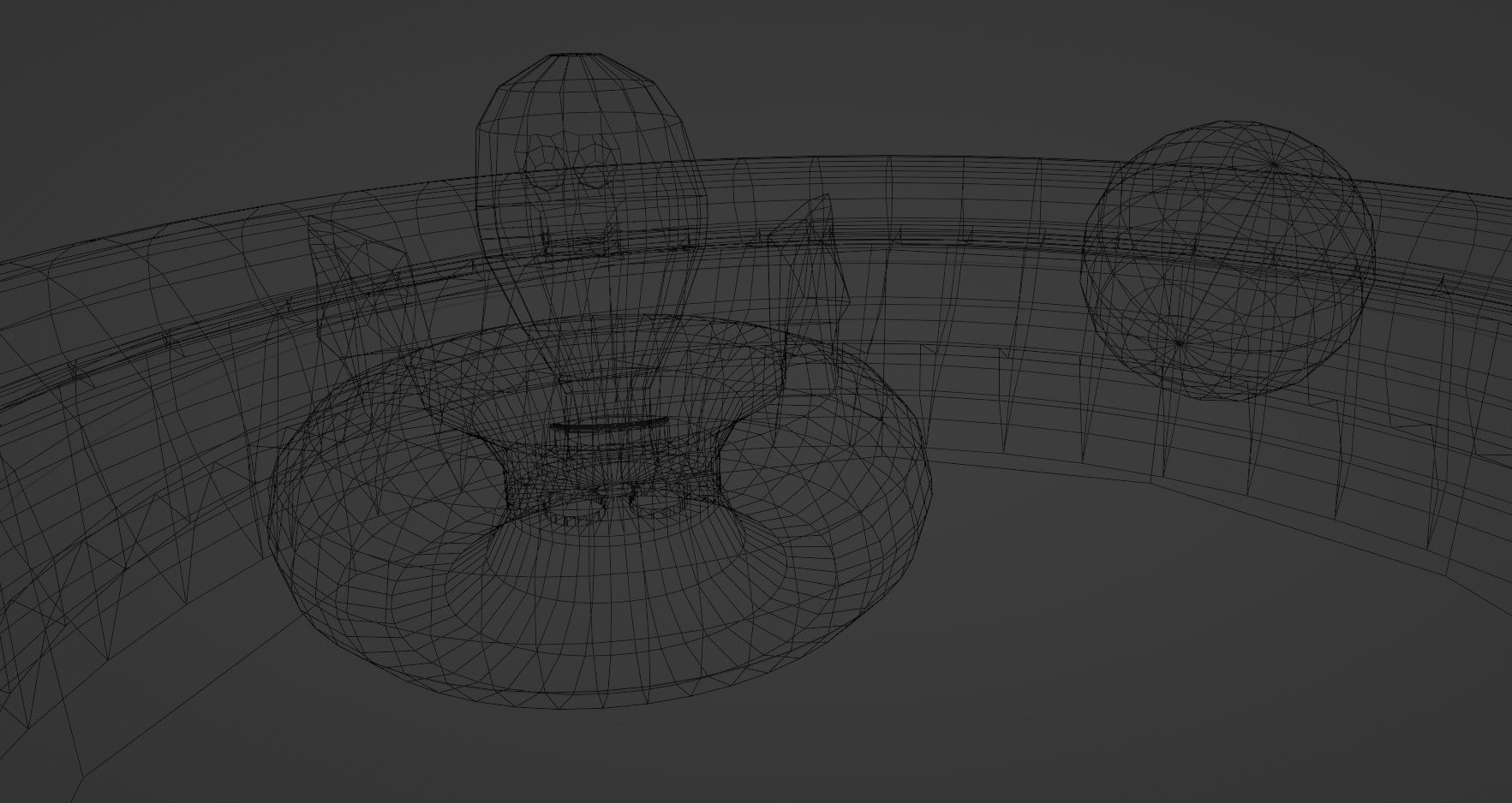 Inflatable Swimming Pool Low-poly 3D model_6