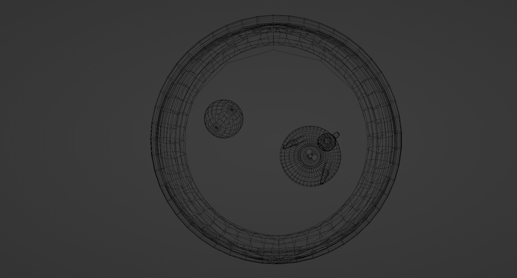 Inflatable Swimming Pool Low-poly 3D model_4