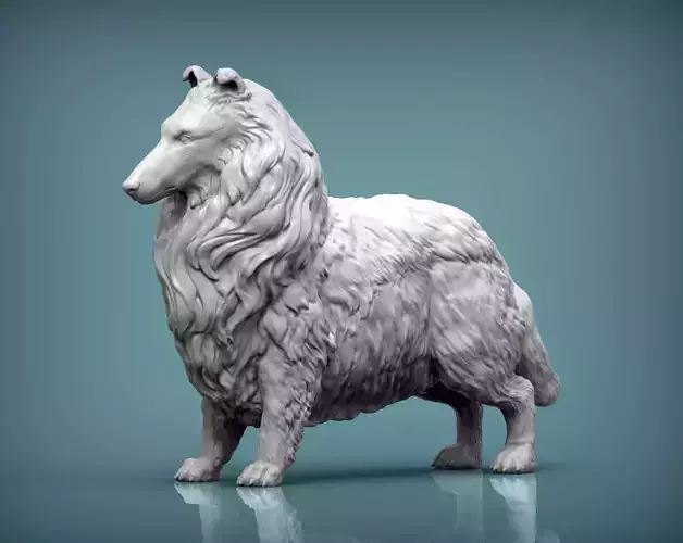 Collie sculpture of dog