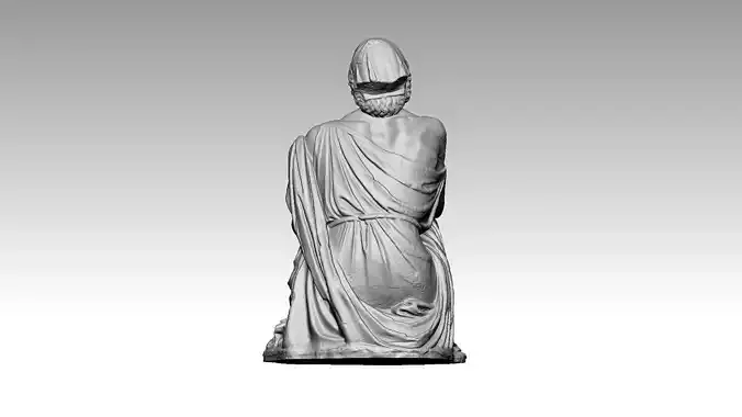 beggar 3d print model statue of woman 3D print model