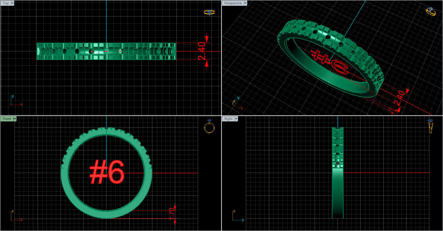 stack ring 3D print model 3D print model_4