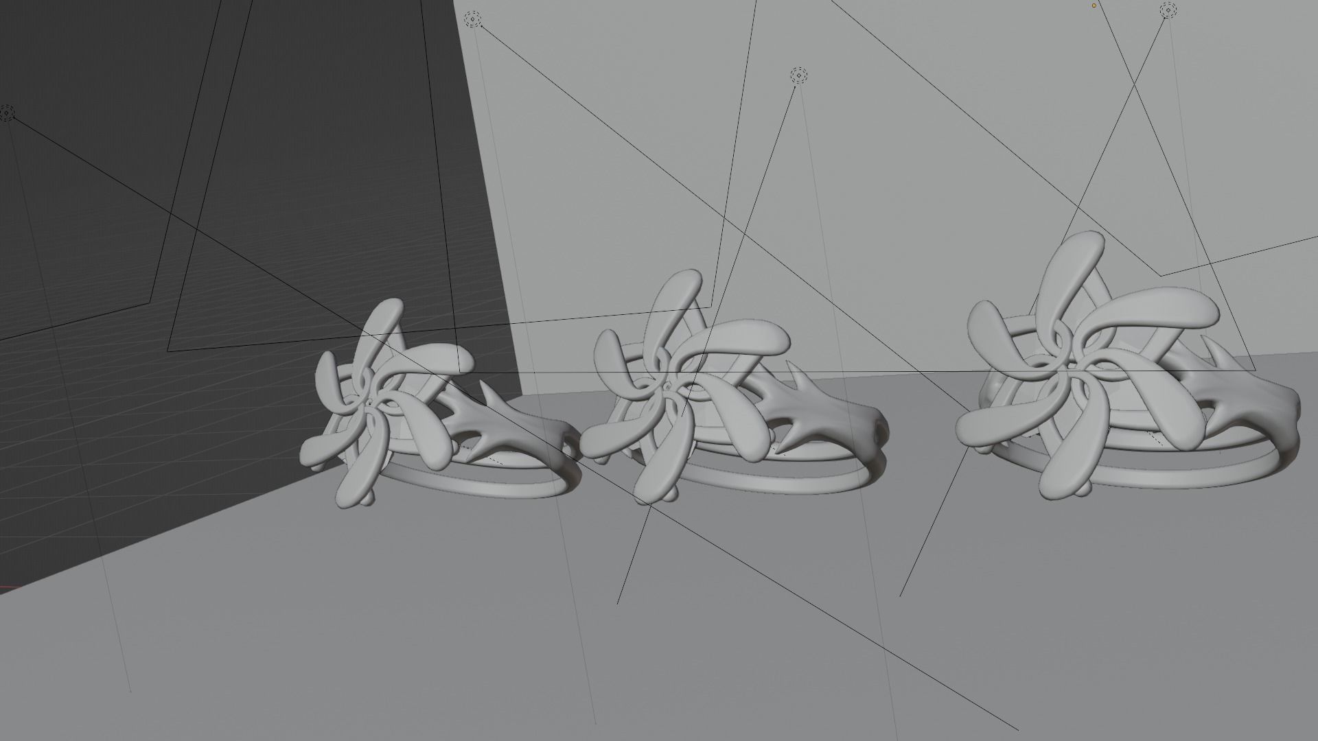 THREE ENGAGEMENT RINGS  3D model_19