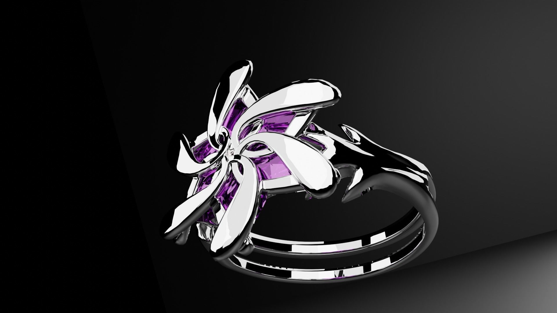 THREE ENGAGEMENT RINGS  3D model_1