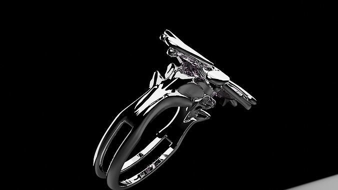 THREE ENGAGEMENT RINGS  3D model