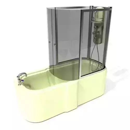 Upright Glass Shower Cabin