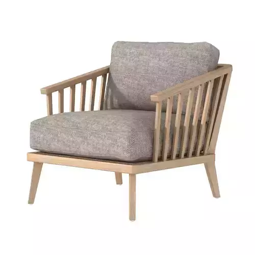 Four Hands Ariel Chair Thames Coal 3D model