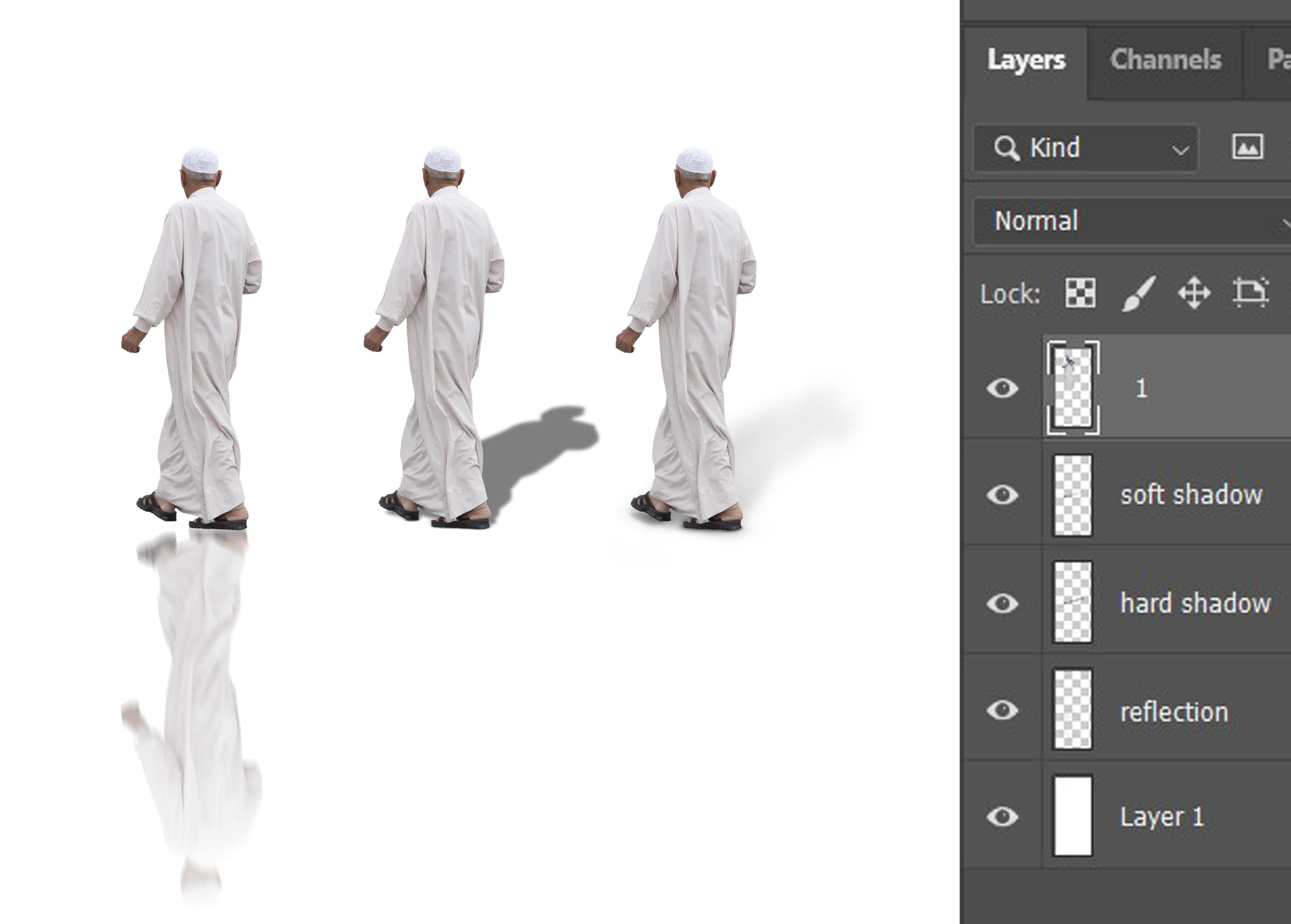 4 PNG and PSD Arabian people Full HD CUTOUT Sample Free 3D model_1