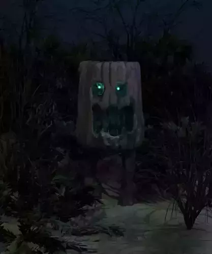 Fantasy alive tree low-poly game ready