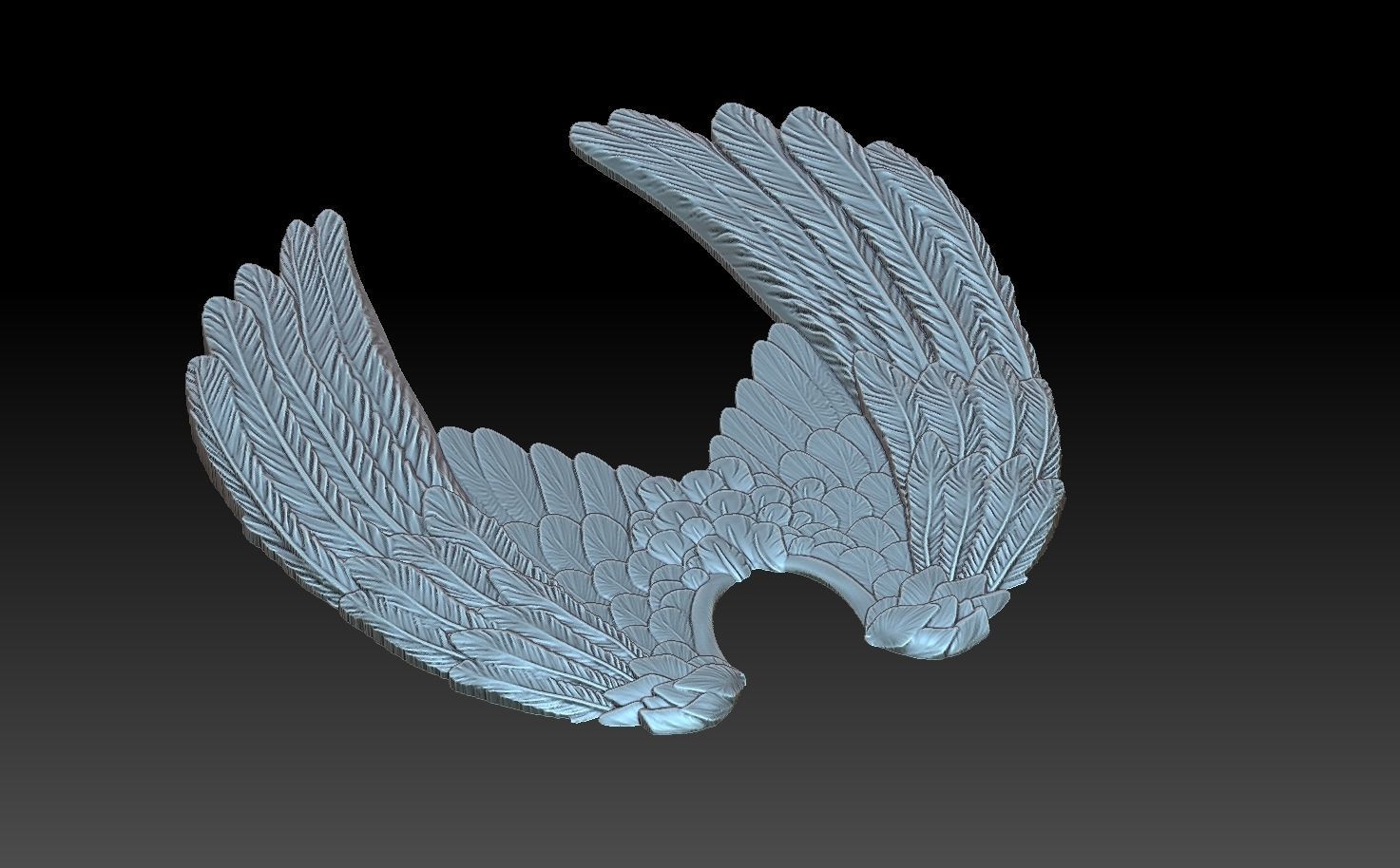 Wings sword 3D print model_7