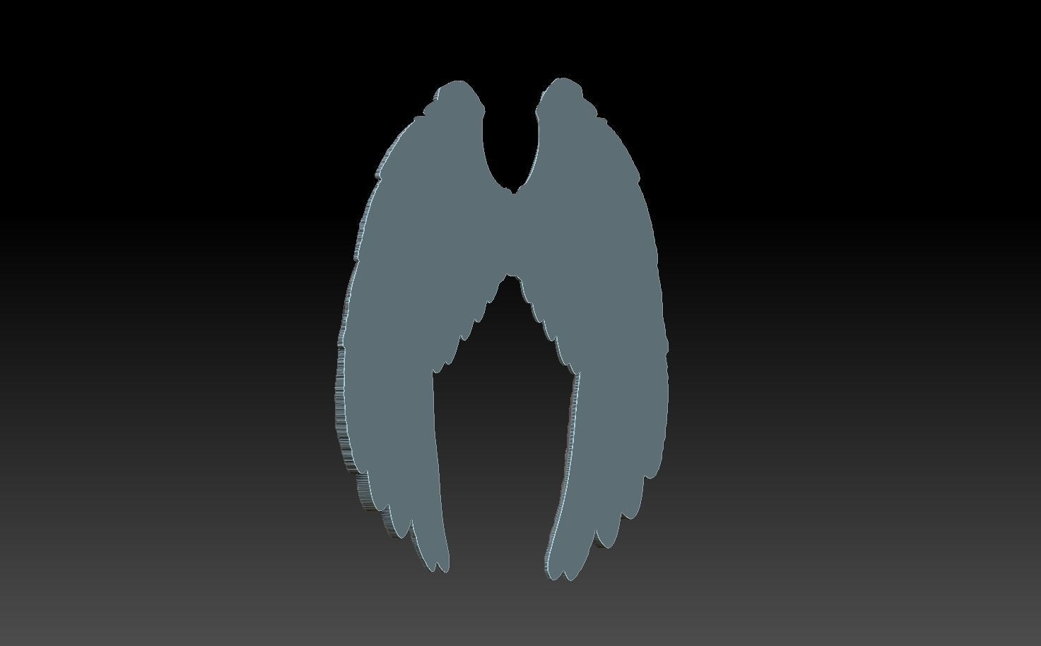 Wings sword 3D print model_3