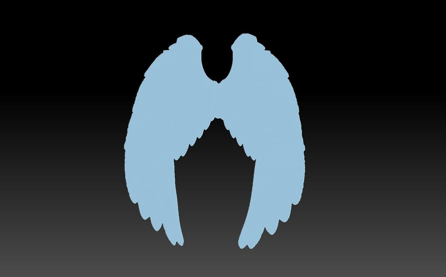 Wings sword 3D print model_4