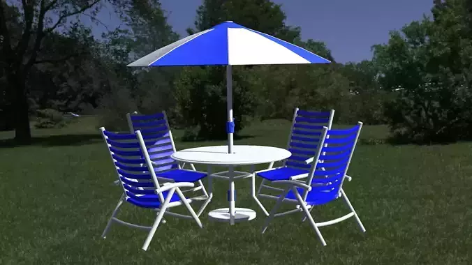 Patio outdoor table with chairs and umbrella 1