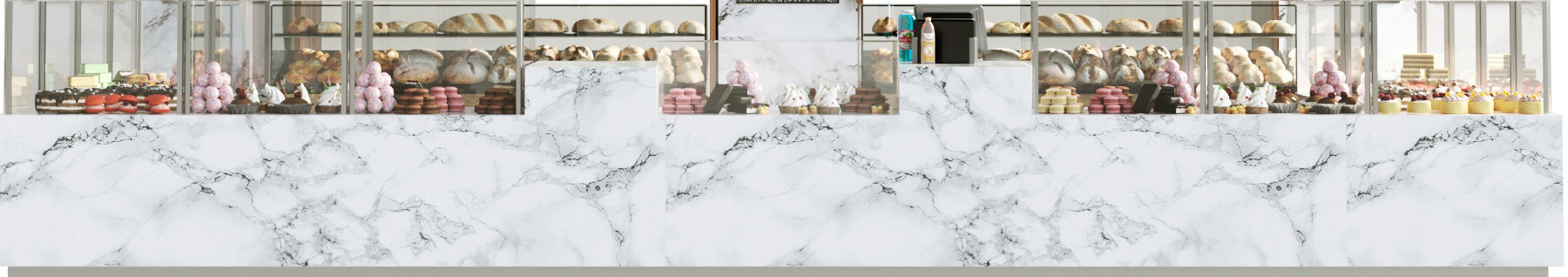 Big cafe with desserts and pastries 3D model_4