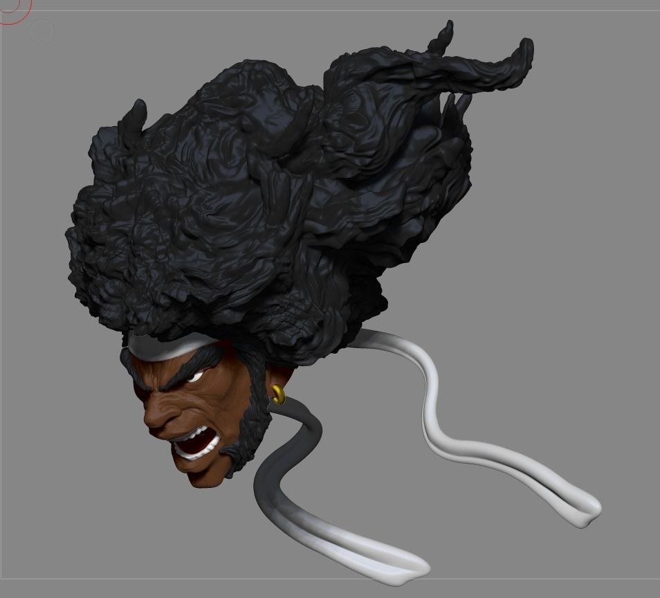One12 Afro Samurai Head Sculpt 3D print model_1