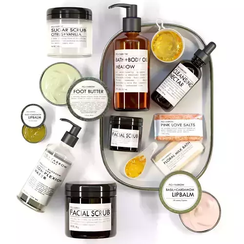 Cosmetics set for bathroom or beauty salon