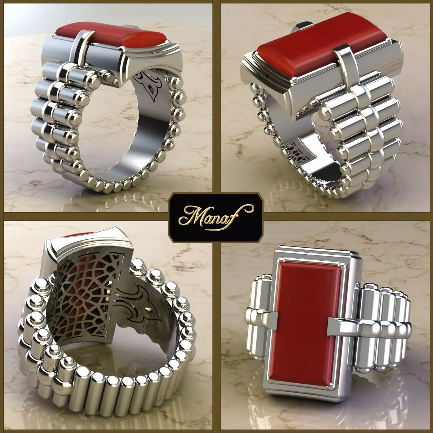 Mens ring STL 3D print model_0