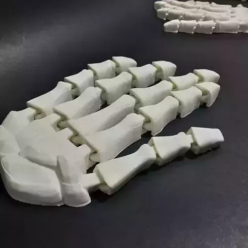 Skeleton hand flexible print-in-place no supports needed