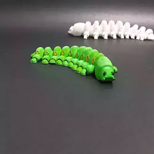 Caterpillar Flexible articulated print-in-place 