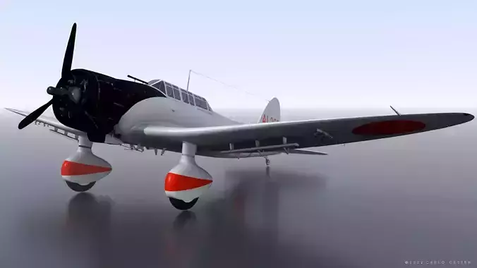 D3A1 - Rigged Low-poly 3D model