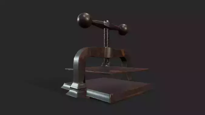 Book Press - Tutorial Included Low-poly 3D model
