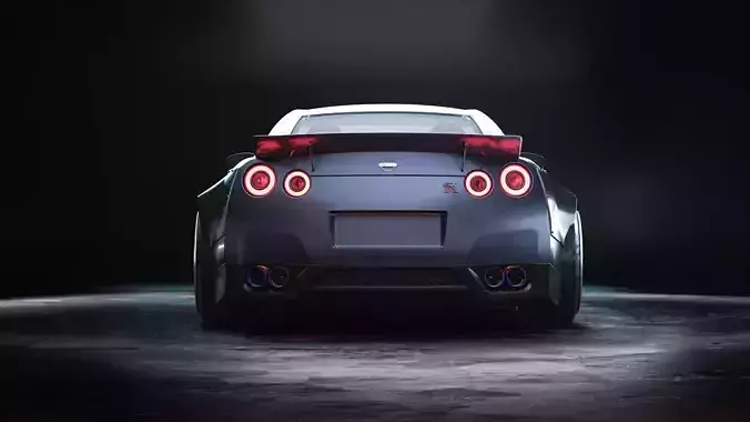 Nissan GT-R Low-poly 3D model