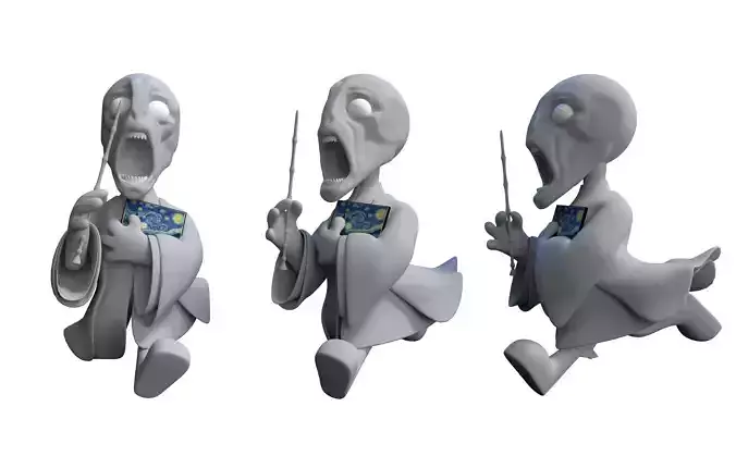 Vincent Voldemort Art Toy Low-poly 3D model