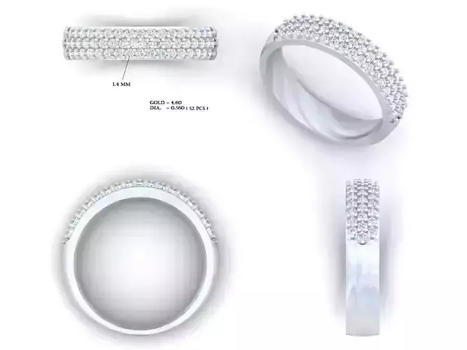 Luxury diamond ring  3D 