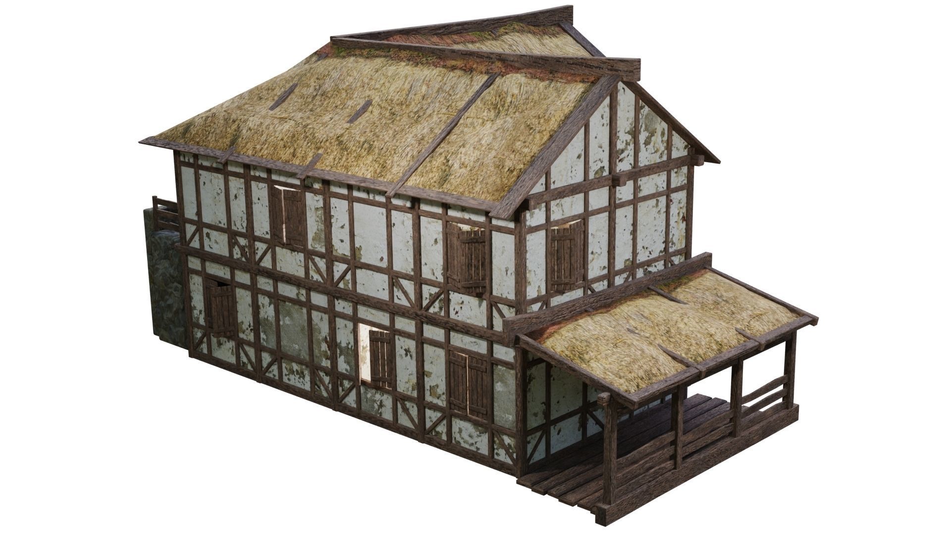 Medieval House 06 PBR 4K GameReady Low-poly 3D model_8