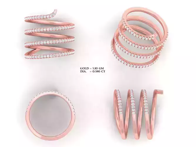 Luxury diamond ring 3D print model Luxury diamond ring 3D print model