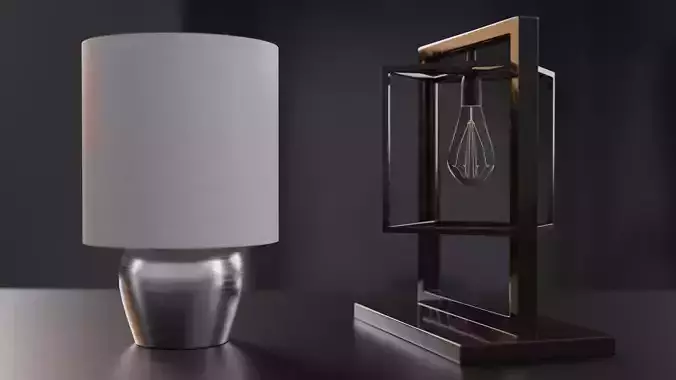 room lamps Free low-poly 3D model