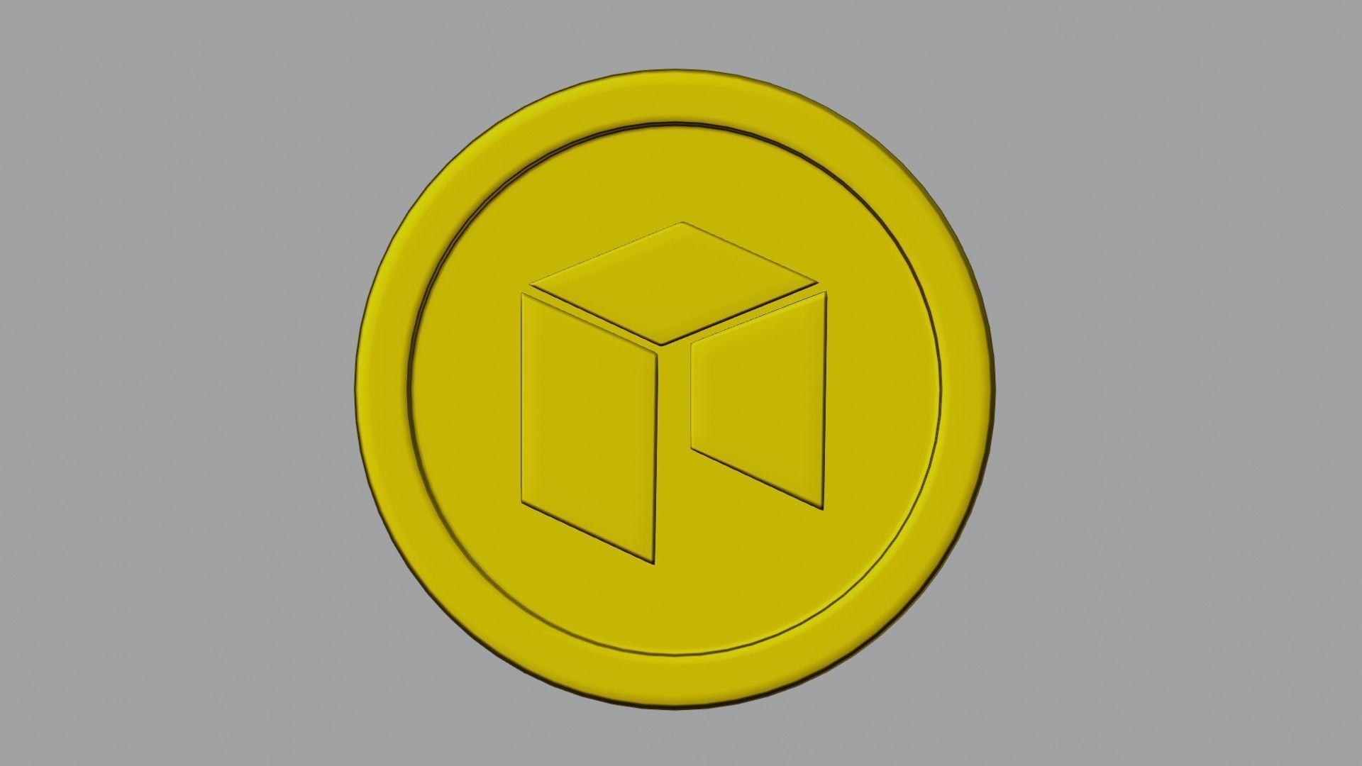 Neo Coin Low-poly 3D model_8