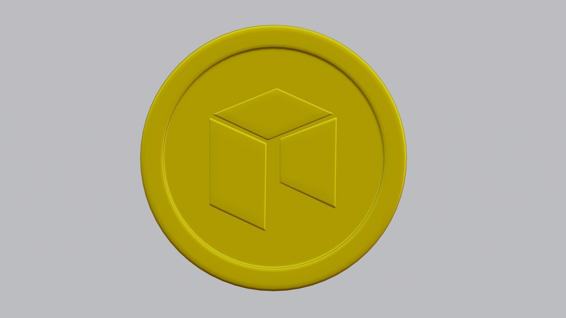 Neo Coin Low-poly 3D model_1