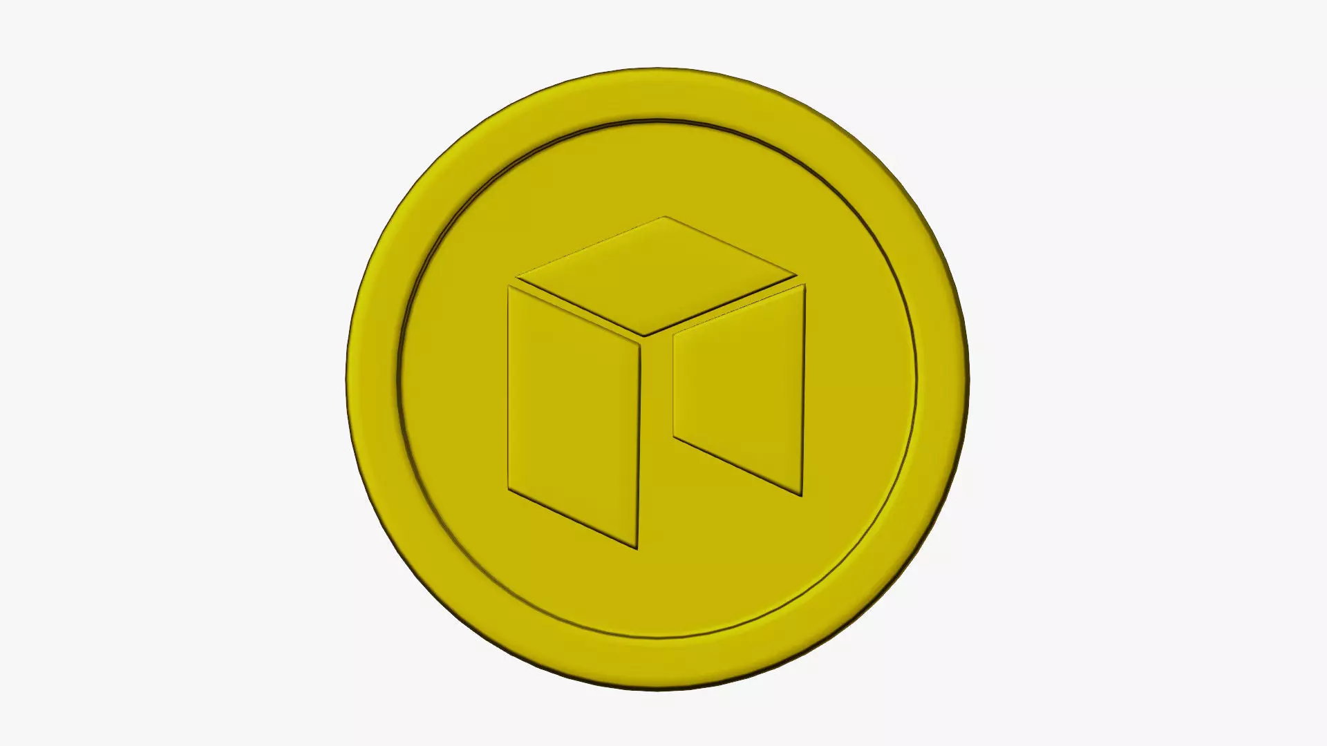 Neo Coin Low-poly 3D model_0