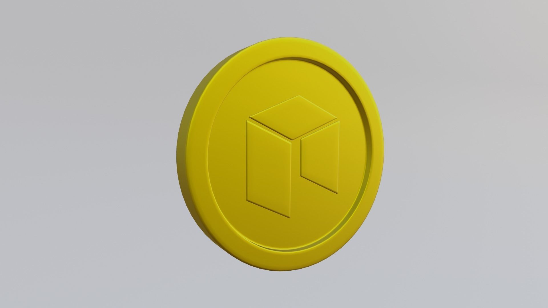 Neo Coin Low-poly 3D model_10