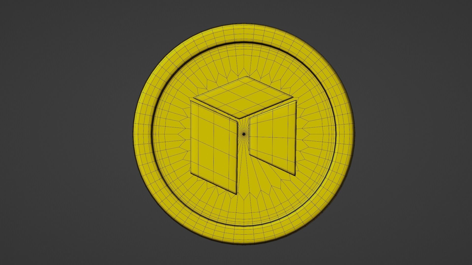Neo Coin Low-poly 3D model_7