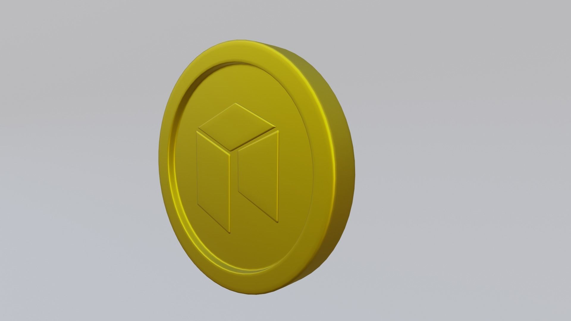 Neo Coin Low-poly 3D model_5