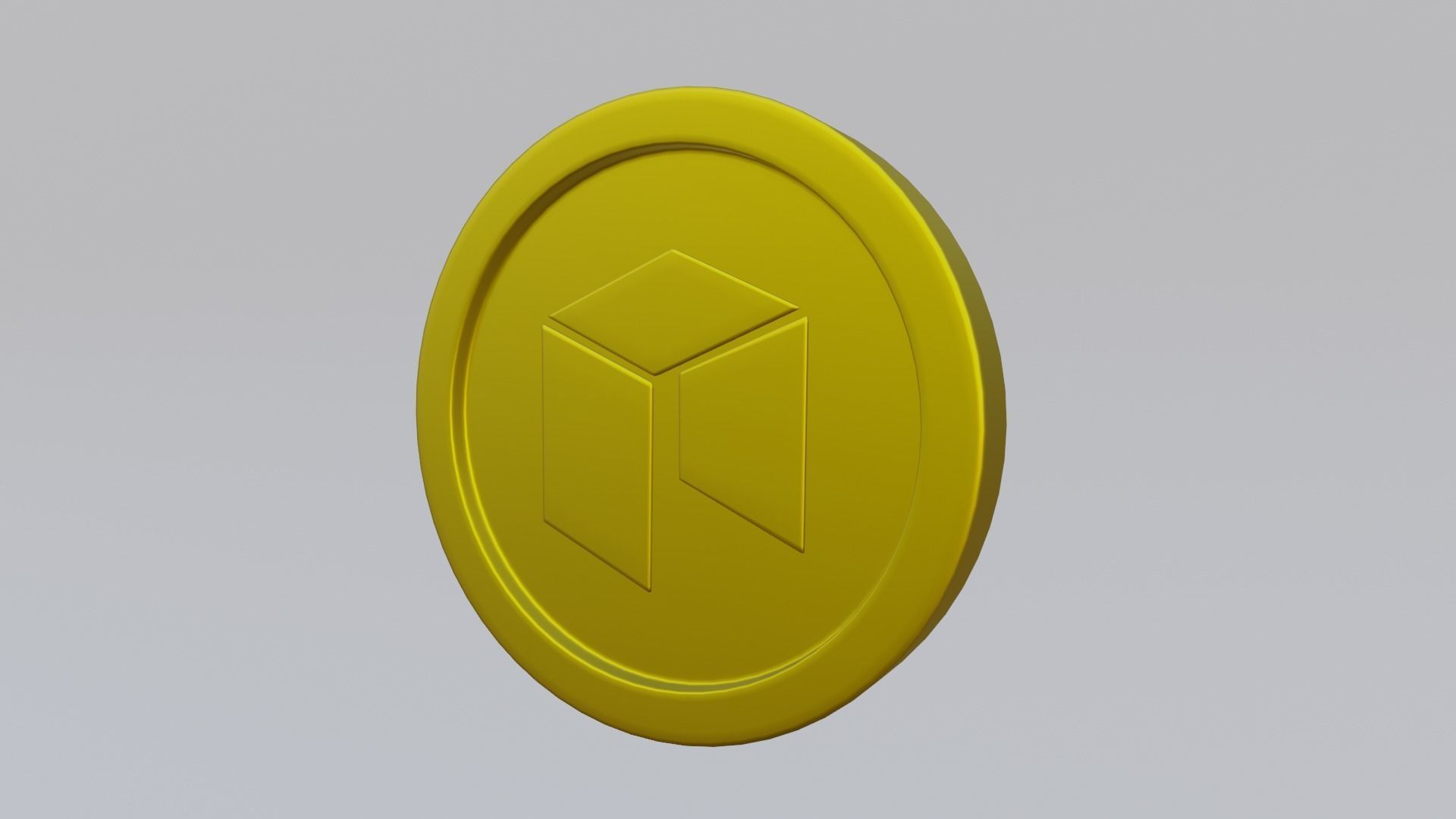 Neo Coin Low-poly 3D model_3
