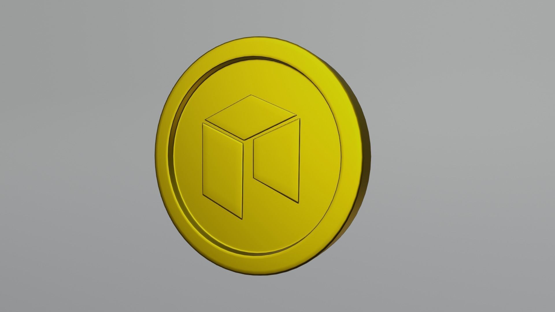 Neo Coin Low-poly 3D model_9