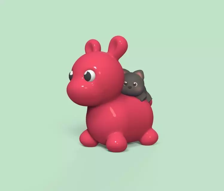 Cat and Horse Toy 3D print model