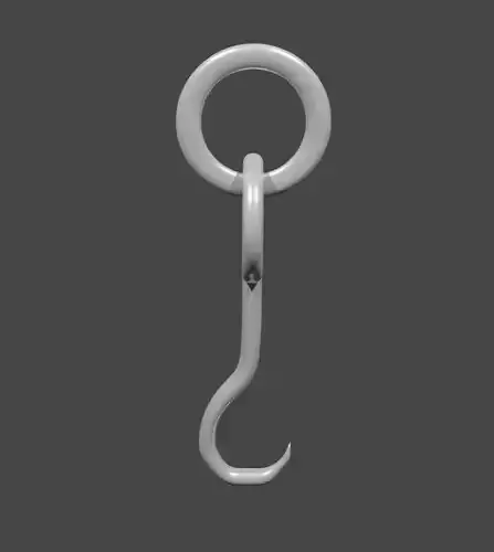 A Metallic Hook 3D model