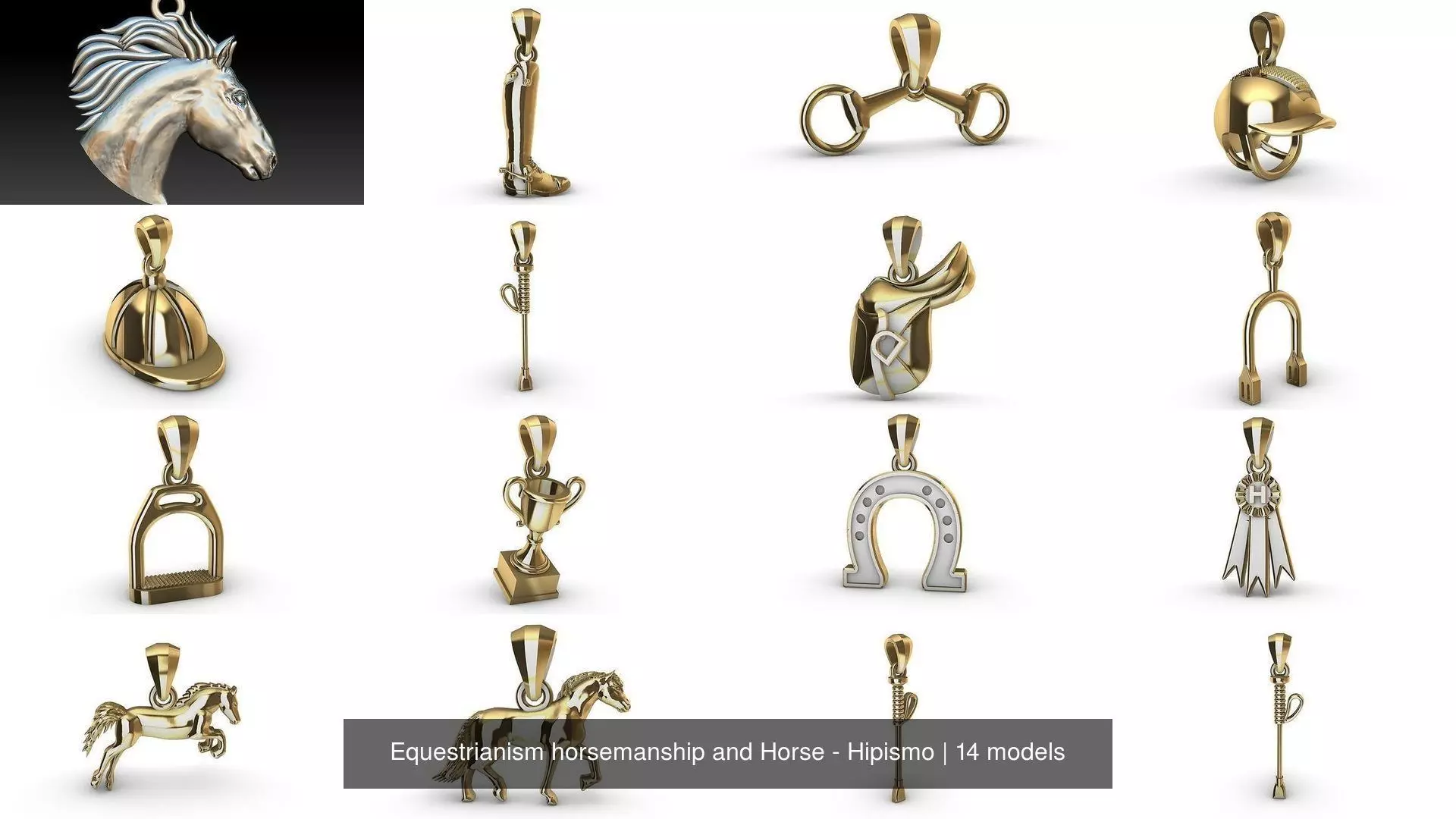 Equestrianism horsemanship and Horse - Hipismo 3D Model Collection_0