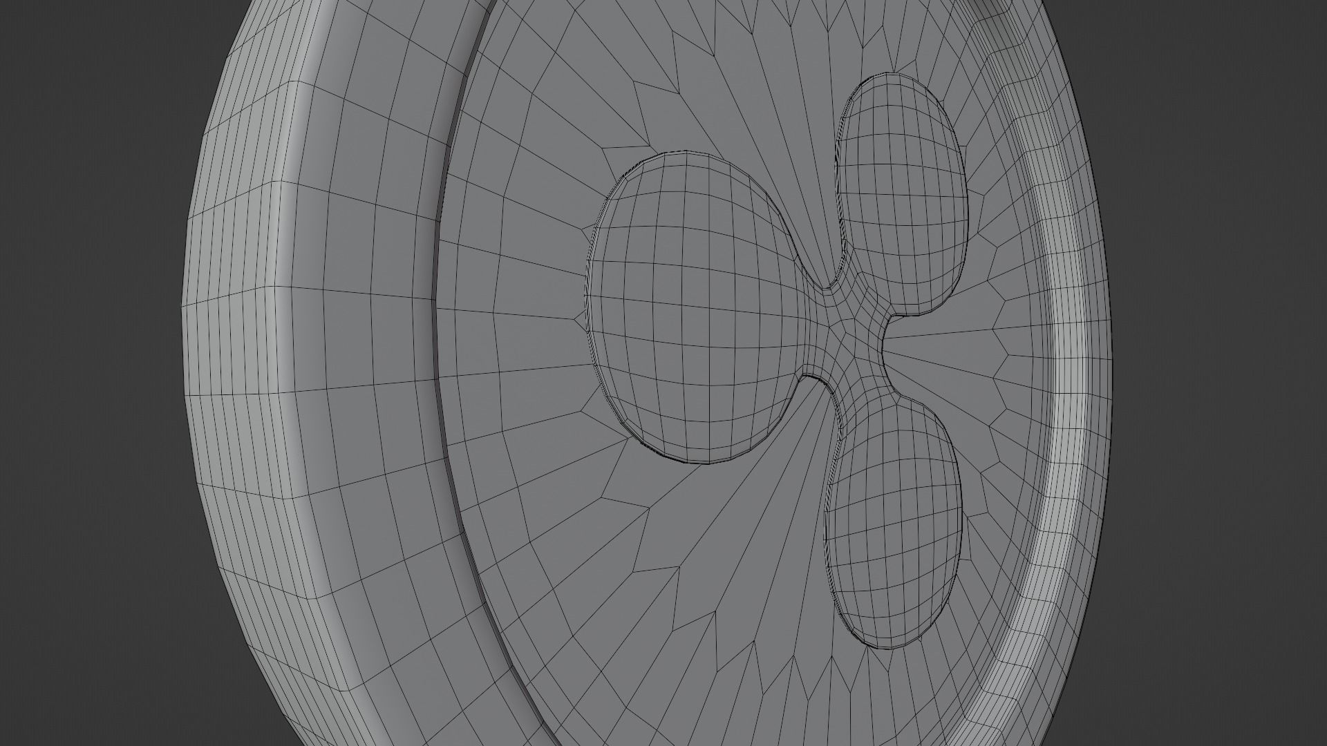 Ripple Coin Low-poly 3D model_8