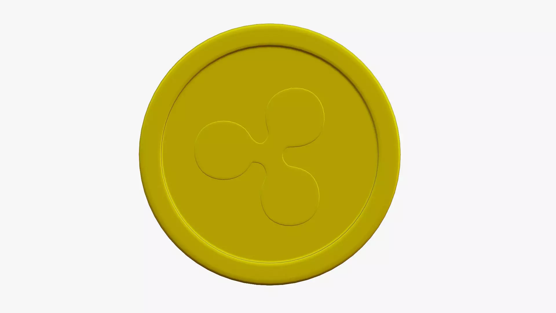 Ripple Coin Low-poly 3D model_0