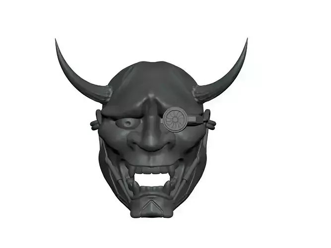 Cyberpunk hannya mask