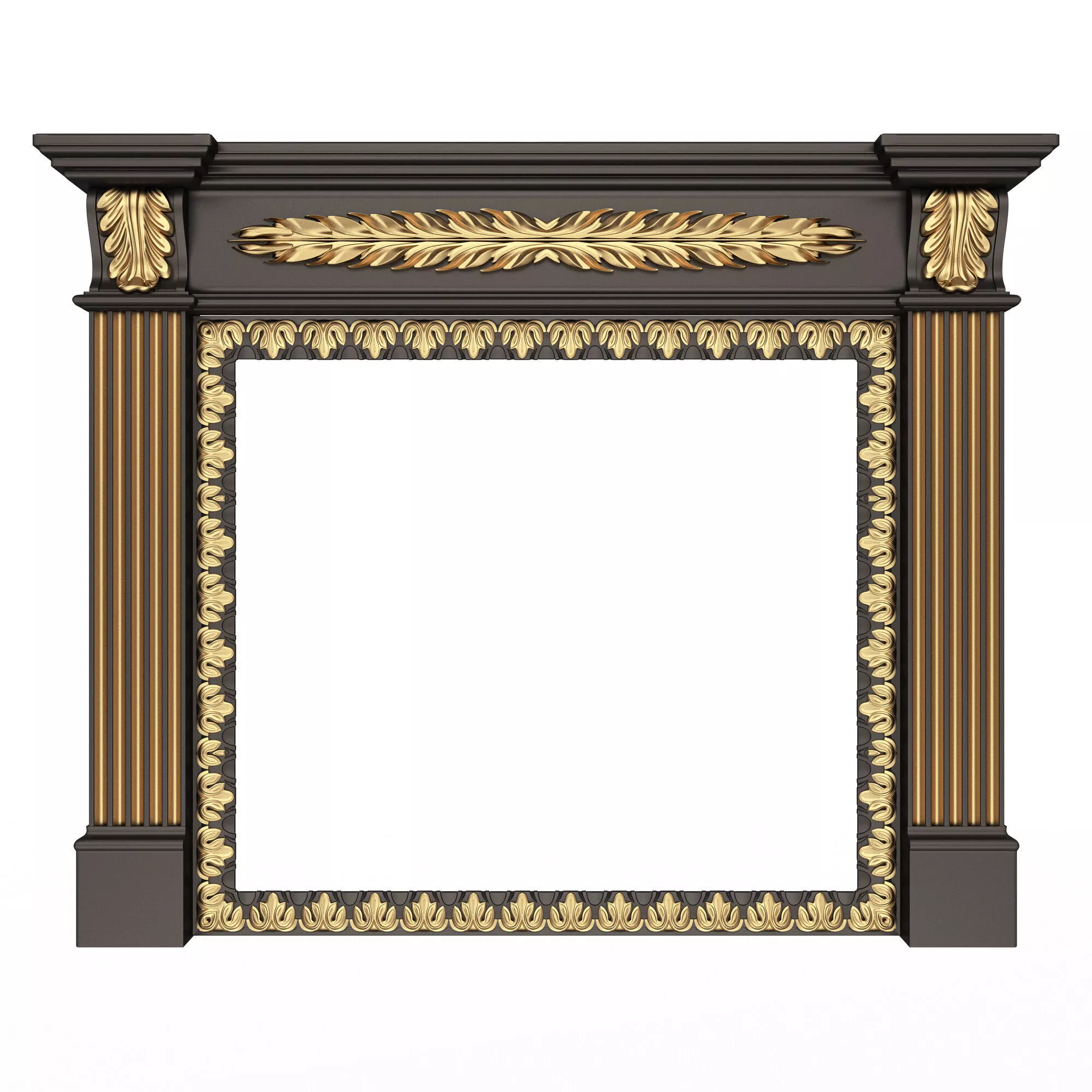Classic Fireplace 02 Low-poly 3D model