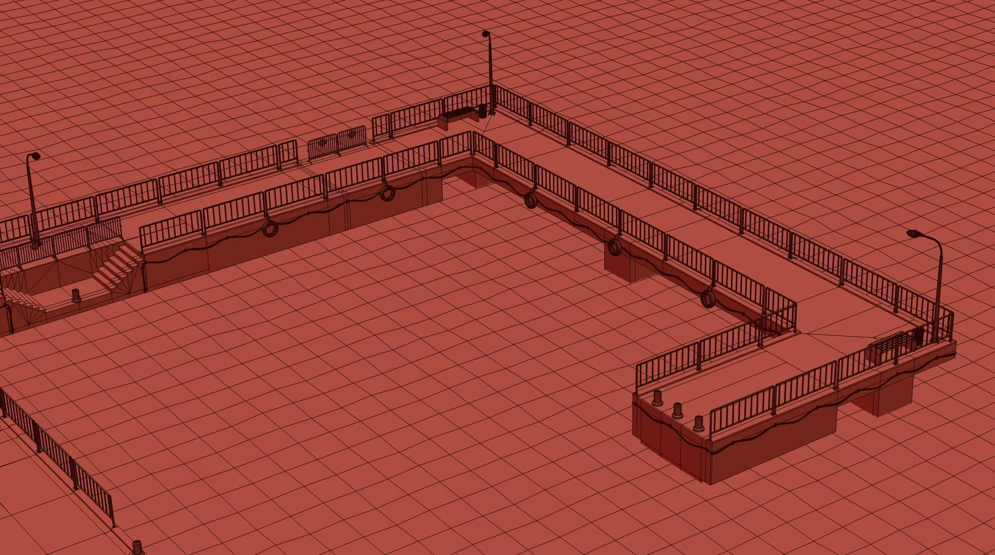 Modular pier 3D model_13